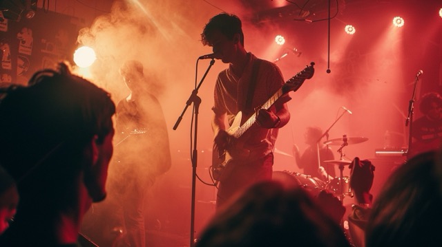 Packed early UK club show, sweaty walls and tight stage